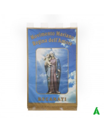 Printed religious banner/gonfalon for catholics communities, church, paryers group and holy world.