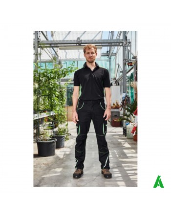 Pantalón de trabajo profesional con bolsillos laterales, bordado personalizado para empresas.