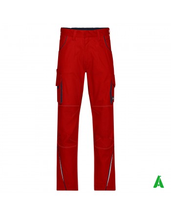 Pantalón de trabajo profesional con bolsillos laterales, bordado personalizado para empresas.