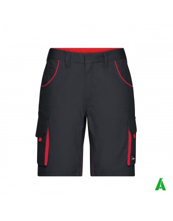 Pantalone professionale da lavoro colore carbone, tasche laterali, ricamo personalizzato per aziende.