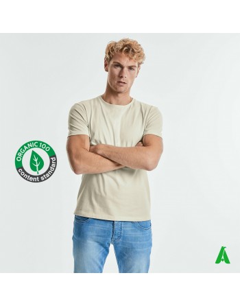 t-shirt uomo cotone organico, personalizzabile con stampa o ricamo