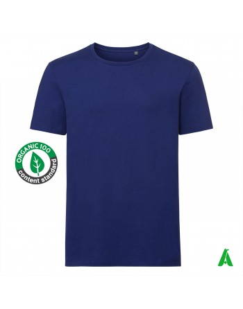 camiseta de hombre de algodón orgánico, personalizable con estampado o bordado