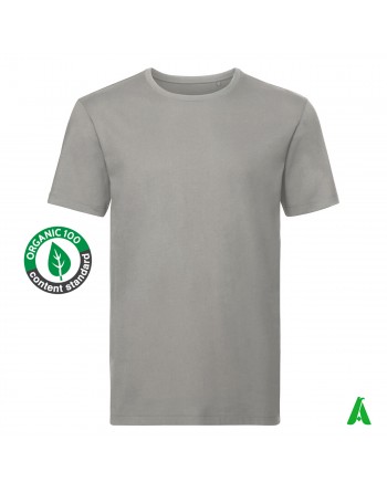 camiseta de hombre de algodón orgánico, personalizable con estampado o bordado