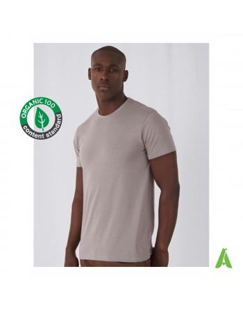 T-shirt uomo 100% cotone organico personalizzabile con stampa o ricamo turismo wellness sport estate