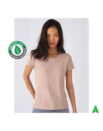 Eco-friendly organic cotton women's T-shirt with embroidery print on tourism clothing associations