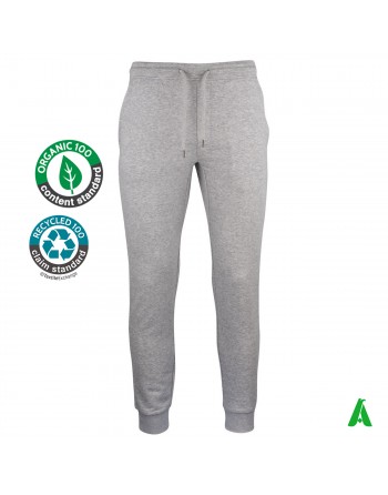 Organic cotton jogging pants customizable with embroidery