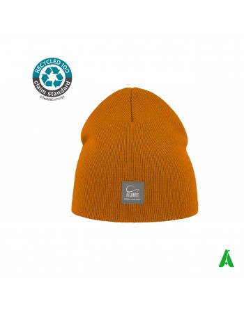 Recycled winter cap with eco-friendly plastic bottles customizable with embroidery