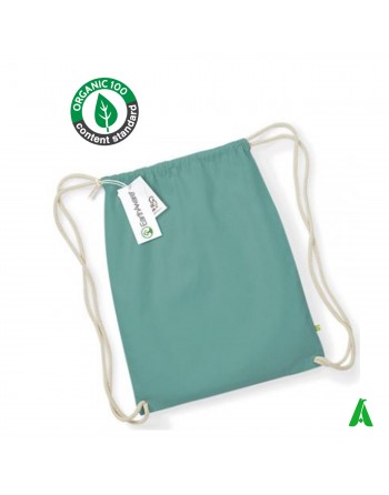 100% organic cotton bag customizable with embroidered logo or patch