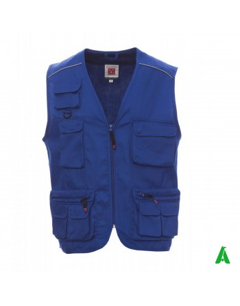 Gilet de travail noir sans manches, tissu technique professionnel pour entreprises, avec broderie personnalisée.