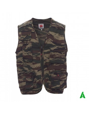 Black sleeveless work vest, professional technical fabric for companies, with custom embroidery.