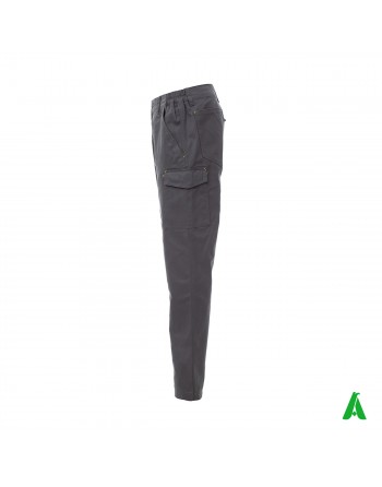 Pantalone professionale da lavoro colore blu, tasche laterali, ricamo personalizzato per aziende.
