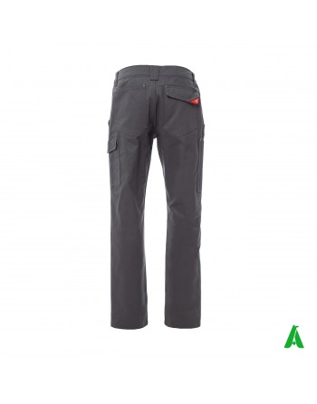 Pantalone professionale da lavoro colore blu, tasche laterali, ricamo personalizzato per aziende.
