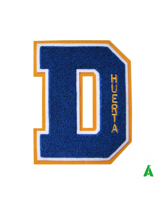 Chenille Patch Letter 5cm Patches Iron on Sew on Retro Alphabet Embroidery  Gold