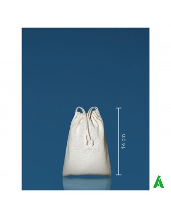 Mini bolso con cordón 100% algodón personalizable con estampado o bordado de tu logo
