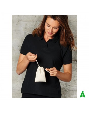 Mini borsa con coulisse 100% cotone personalizzabile con stampa o ricamo del proprio logo