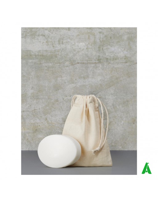 Mini sac avec cordon de serrage 100% coton personnalisable avec impression ou broderie de votre logo