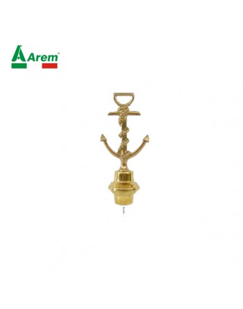 Messingzwinge für Fahnenmast mit Marine-Anker-Logo