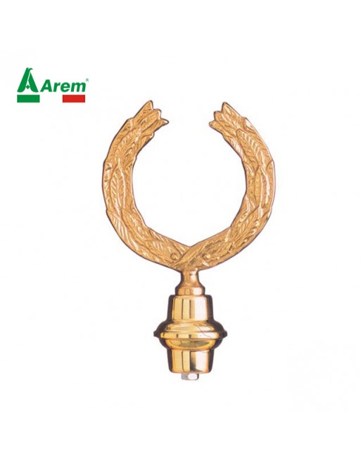 Laurel Crown Wappenspitze aus Messing
