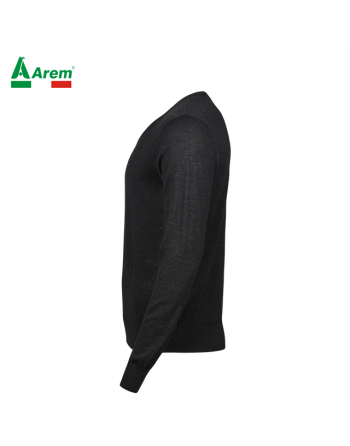 Pullover uomo scollo V  colore grigio scuro