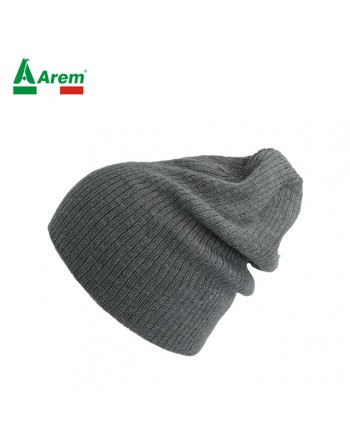 Warm acrylic cap grey melange color