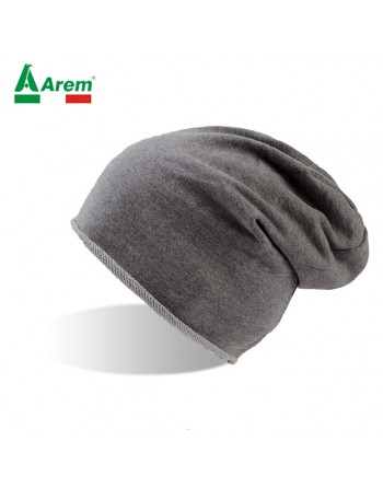 Raw cut beanie dark grey color