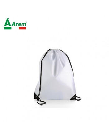 Polyester bag with rope bianco color