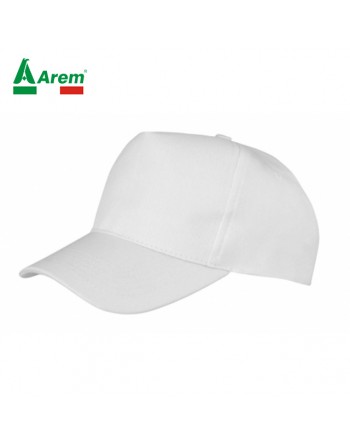 5 panels cap white color