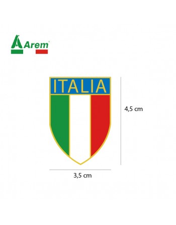 Scudetto cm 3,5 x 4,5 tricolore Italia termoadesivo Art. FLAG101A