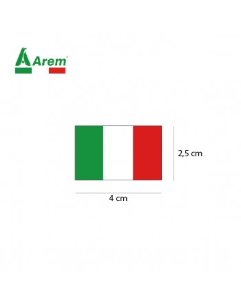 Piccola Bandiera ricamata nazione Italia con tricolore cm 4 x 2,5 pronta da cucire o termoadesivare.
