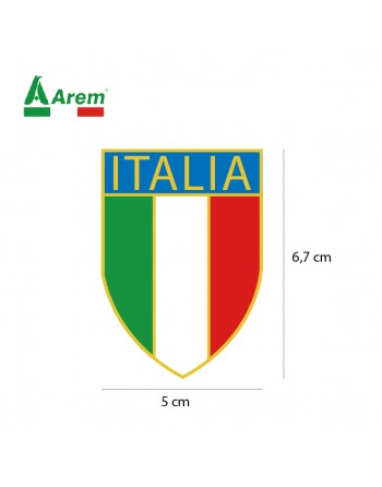 Italian shield flag cm 5 x 6,7 to be heat-applied Art. FLAG101B