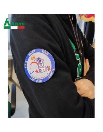 toppa stampata con logo aziendale per personalizzare l'abbigliamento