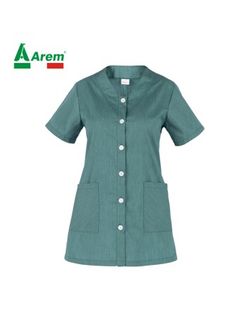 Casacca donna colore verde per servizi di pulizia e wellness