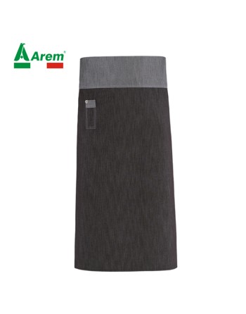 Tablier de cuisine de taille généreuse en tissu denim, personnalisable avec un logo.