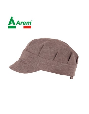 Cappello cuoco colore marrone regolabile con velcro