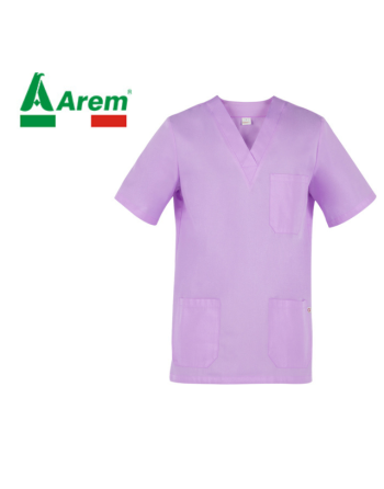Casacca unisex colore lilla per wellness, cosmetica e infermiere