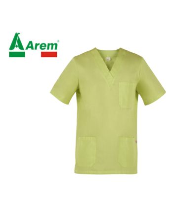 Casacca unisex colore pistacchio per wellness, cosmetica e infermiere
