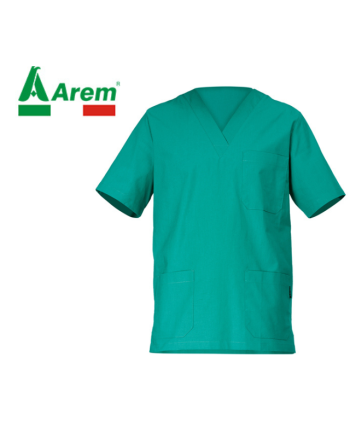 Uniforme medica casacca colore verde resistente ai lavaggi