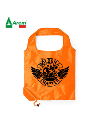 Shopper bag personalized foldable color orange