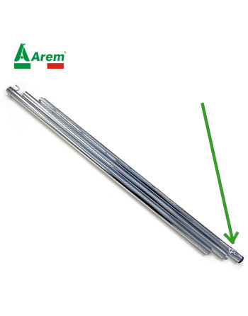 Chrome flagpole, 225 cm
