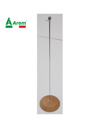 Basetta in legno chiaro con astina, per supporto gagliardetti.