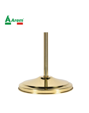 Gold brass base with ballast, ideal for flagpoles and banners, superior quality.