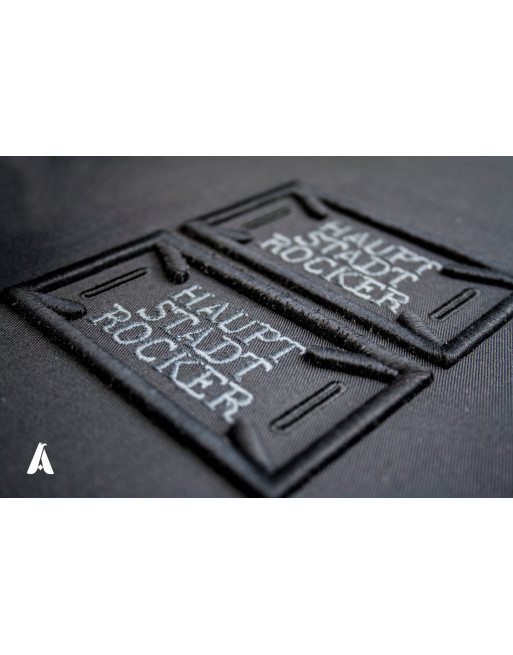 Patch perfetti ricamati con logo 3D in rilievo con gommina, di qualità superiore.
