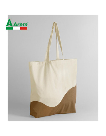 Shopper bag with wave print...