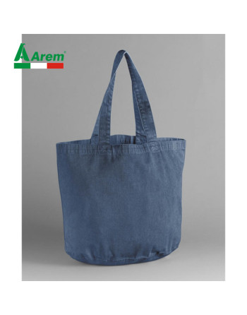 Garment-dyed shopper bag...