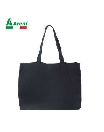 Shopper con manici robusti in cotone in tinta con la borsa.