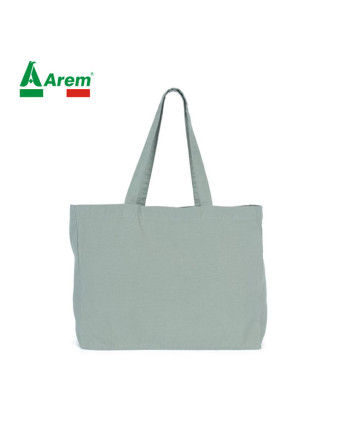 Shopper con manici robusti in cotone in tinta con la borsa.