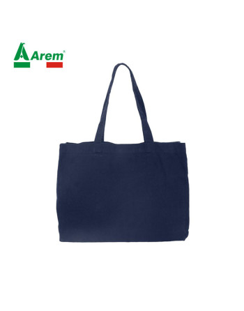 Shopper con manici robusti in cotone in tinta con la borsa.