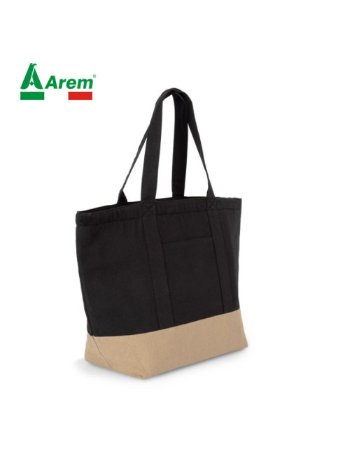 Shopper isotermica in tessuto riciclato.
