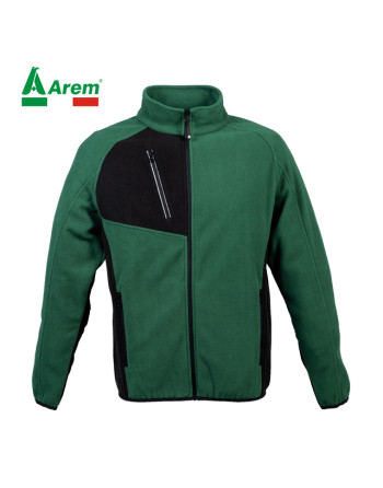 Customizable Edimburdo fleece with embroidery Art. 997530 black and green color