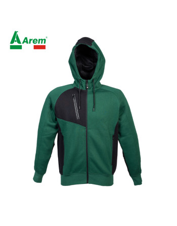 Sweatshirt Poland customizable with embroidery or print Art. 997510 black and green color
